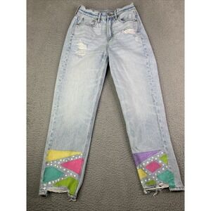 American Eagle Outfitters Women's Jeans 2 Boho Floral Distressed